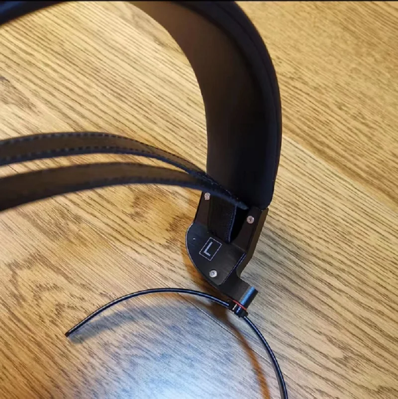 DIY 110mm Hook opening Sony R10 styles Headband For Large Headphone Metal Braket 360 Degree Rotatable genuine Sheepskin Leather