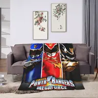 Mighty Morphin Power Ranger Blankets Fleece Lightweight Sofa Throw Blankets For Couch Bedding Travel Throws Bedspread Quilt 2