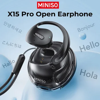 MINISO X15pro AI Traduttore Auricolari Auricolari Bluetooth X15 Pro Sport Cuffie wireless Auricolari per chiamate HD impermeabili con microfono 1