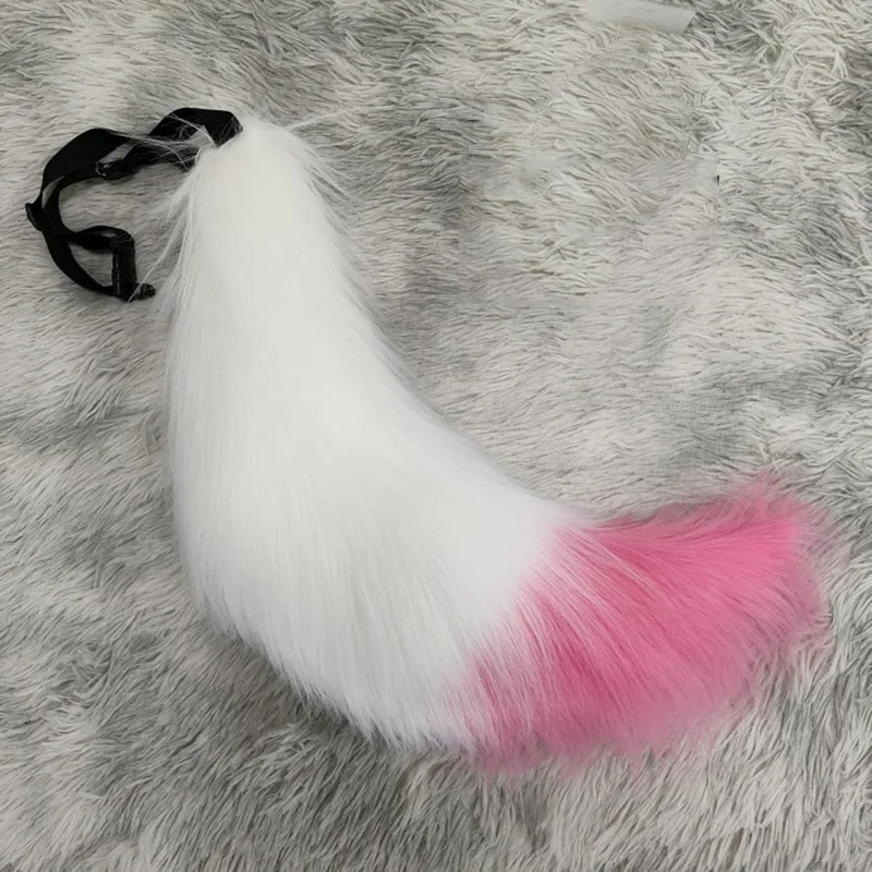 

Genshin Impact Cos Yae Miko Cosplay Cute fluffy sakura pink tails Handmade Costume Prop fox Tail B