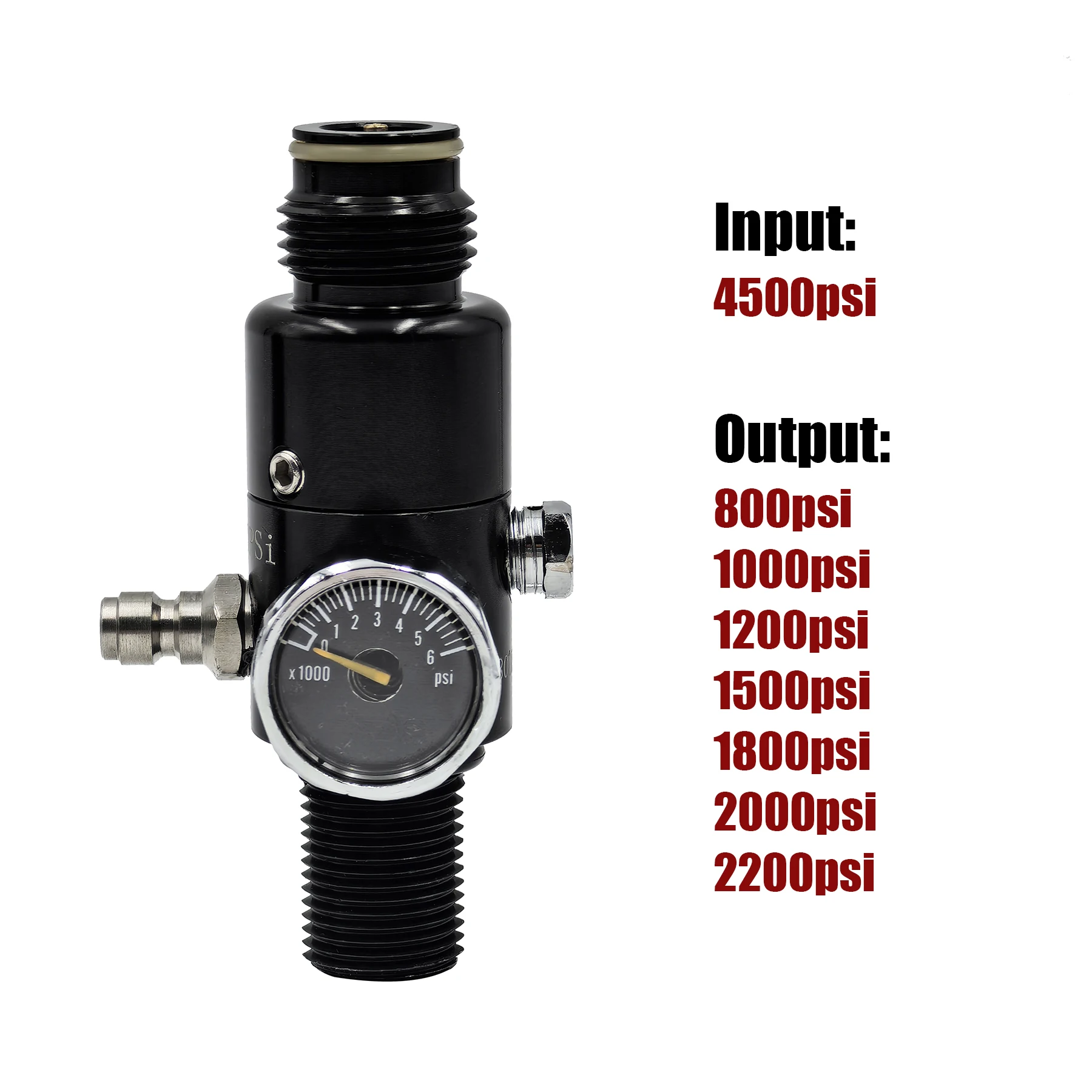 HPA 4500psi Cylinder Air Tank Regulator Valve