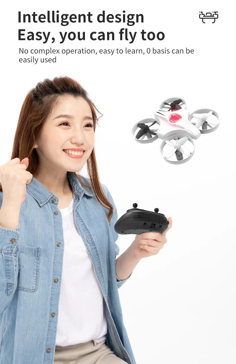 Mini RC Drone - 4CH Headless Mode Quadcopter with 360 Flip for Kids