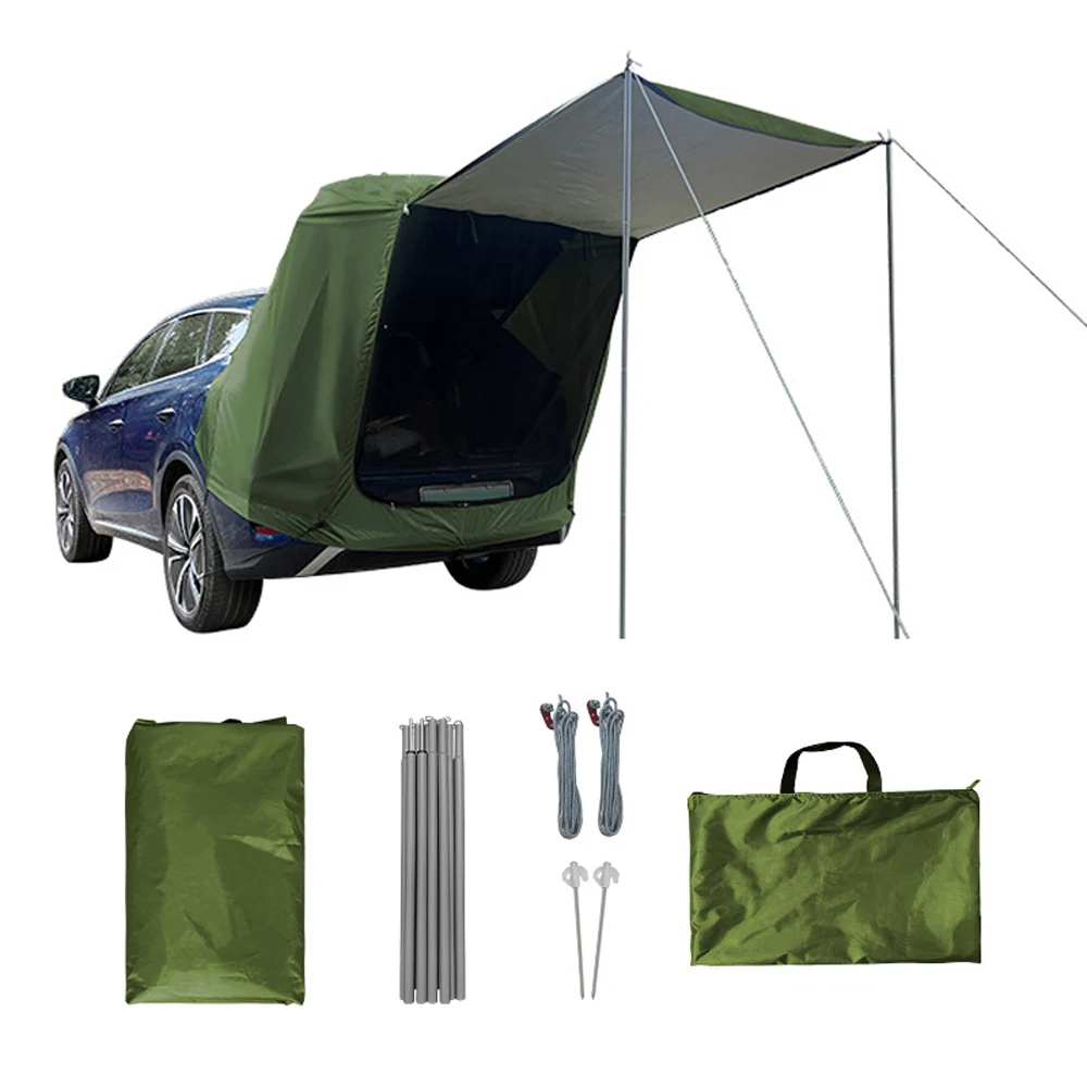 

Outdoor Car Trunk Tent Camping Picnic Car Rear Tent with Canopy Car Trunk Extension Tent Sun-Proof Rain-Proof Vehicle Back Tents