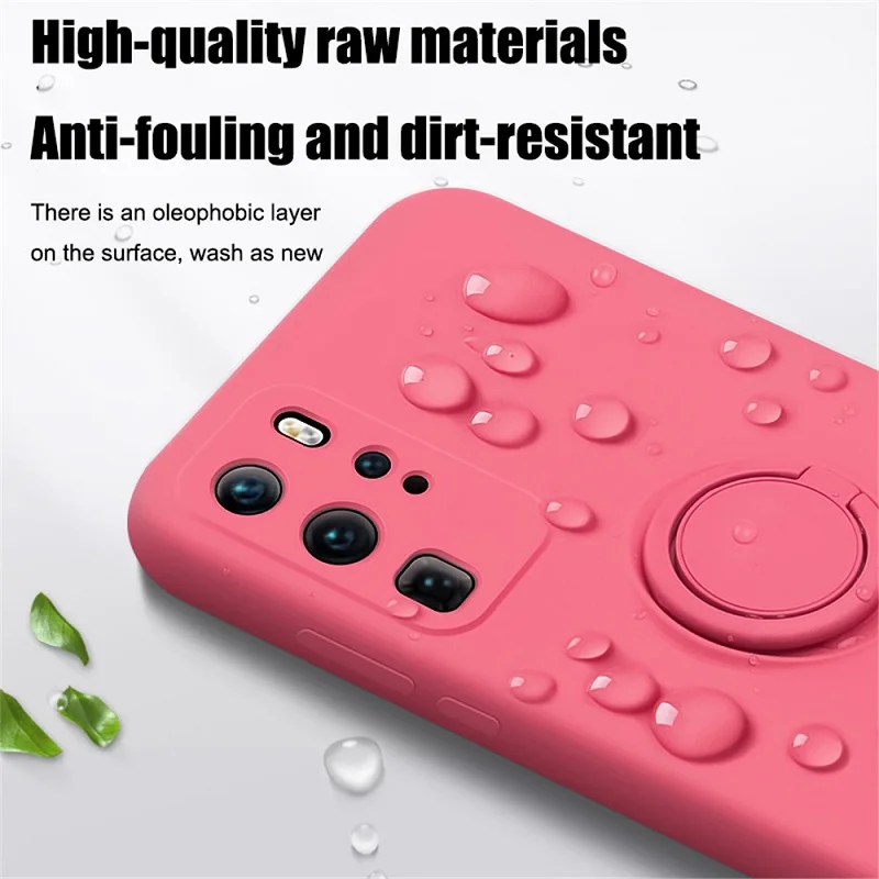 Magnetic Ring Holder Liquid Silicone Case For Huawei Mate 40 30 20 P20 P30 P50 Pro Honor 70 60 50 SE Protecive Strap_voghion.com