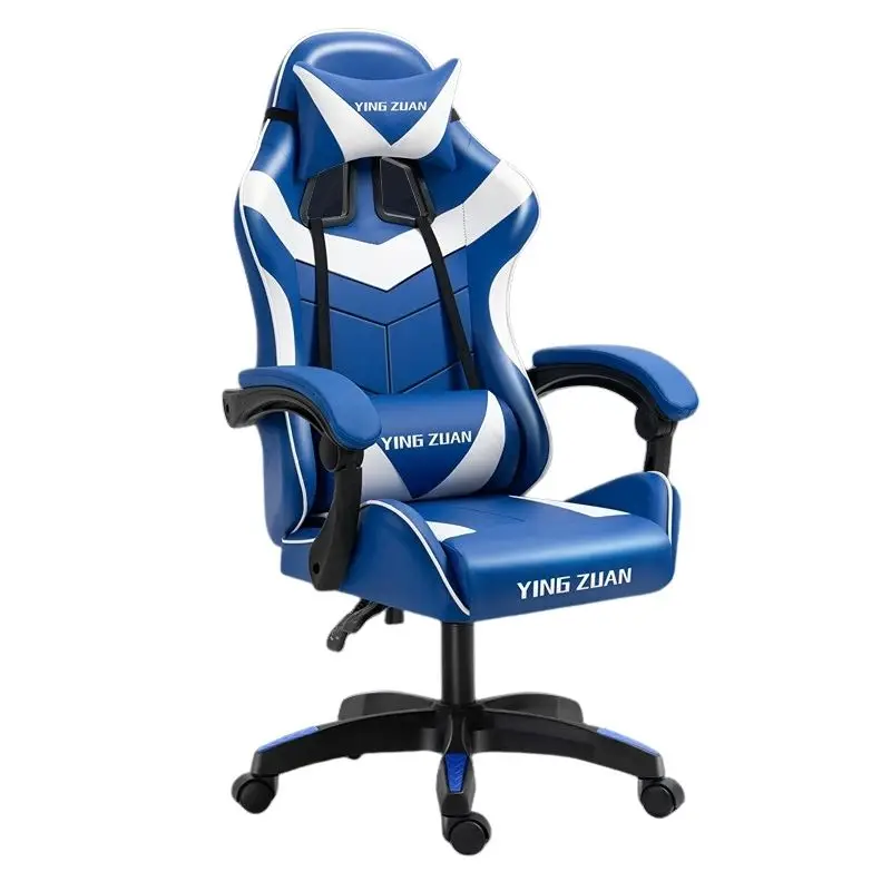 Blue/White Office Chairs Home Reclining Ergonomic Chair Game Chair Livable Swivel Chair Comfortable Long Sitting Office Chair office seats chairs ventilated cool cushions fans breathable and a great tool for long term sitting during work