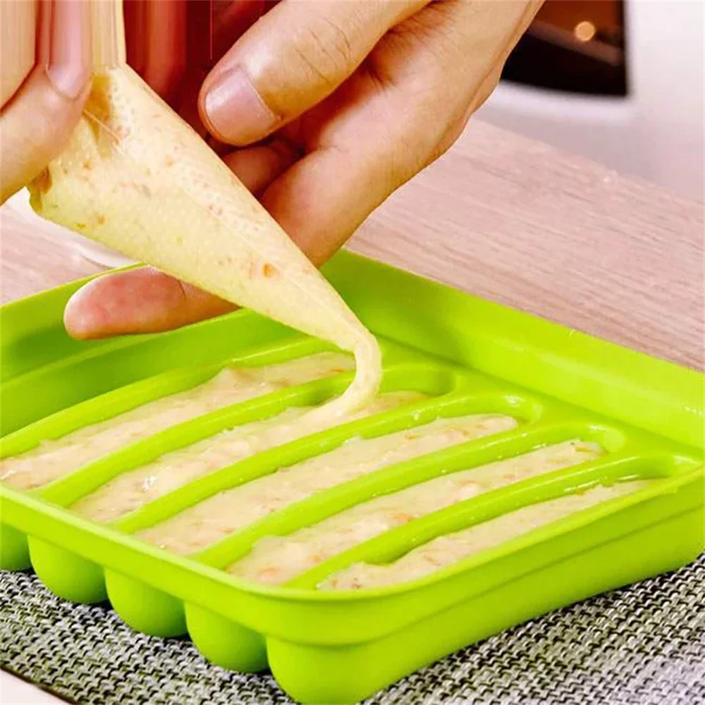 Sausage Maker Mould 6 Grids Silicone DIY Ham Hot Dog Making Moulds With Lid Kitchen Household Sausages Cake Baking Tools Molds sausage mold