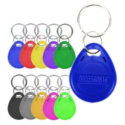100pcs RFID Keyfob Access Control Tags - EM4100 125kHz Proximity Chip Keychain Tags (Yellow)