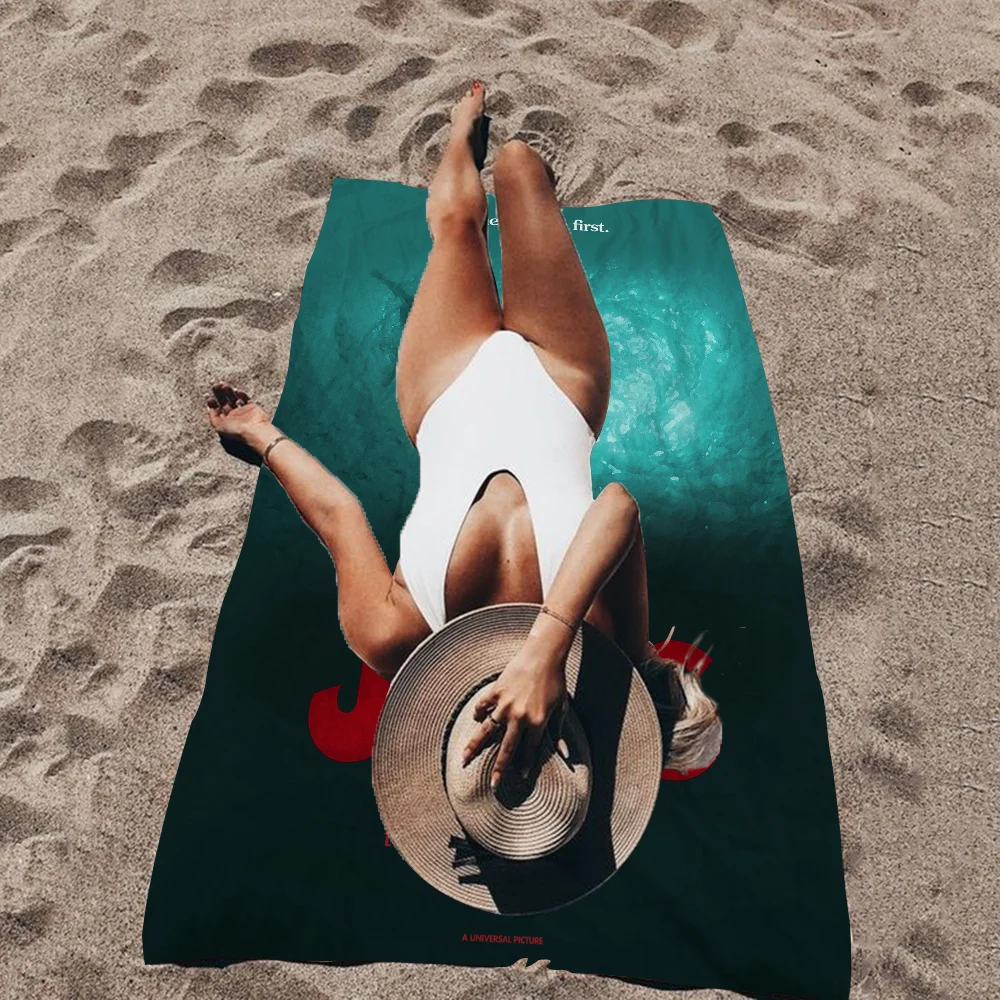Classic Movies JAWS Movie Beach Towels Shower Towel Sauna Travel Spa Microfiber Quick Dry Gym Accessories Cute Room Decor 4