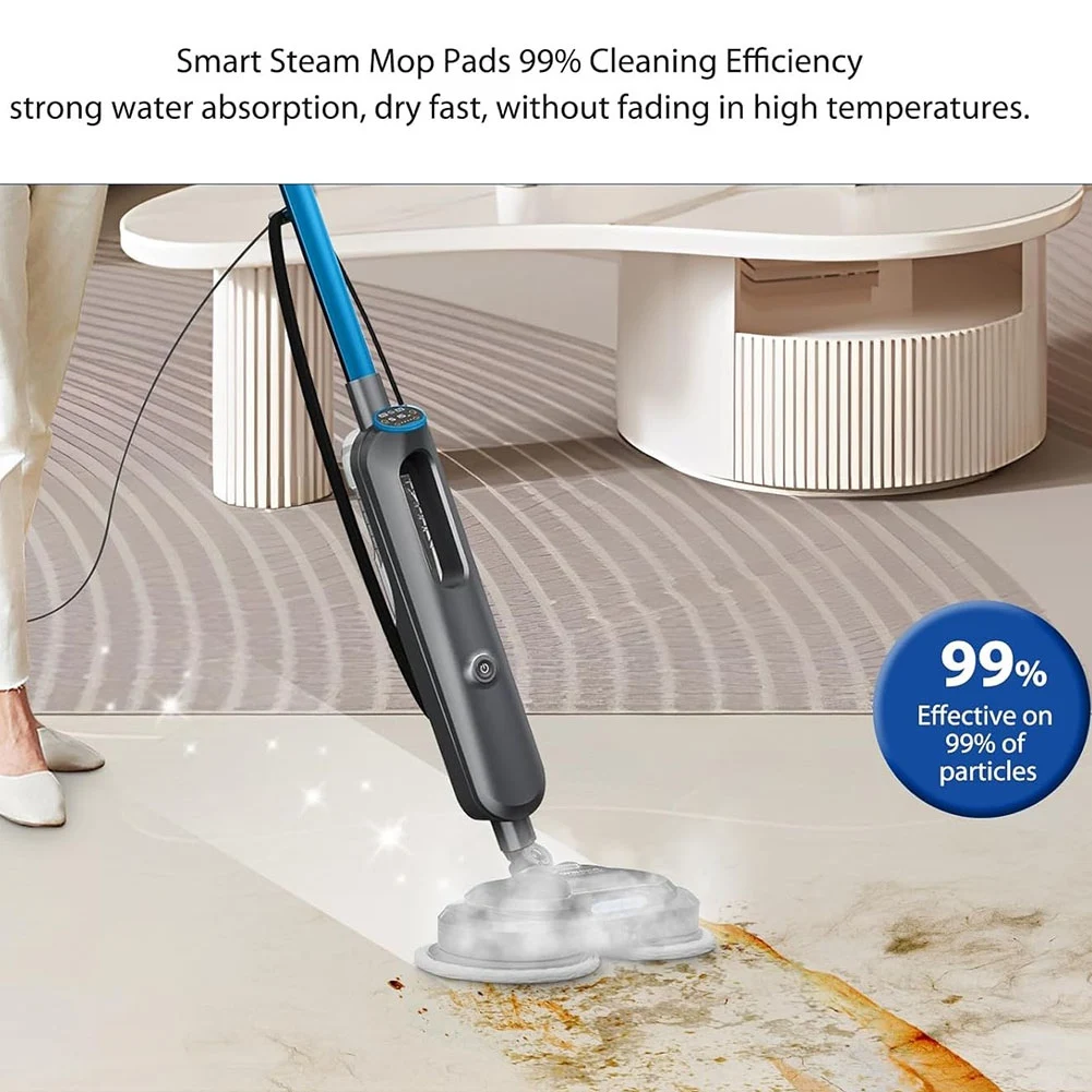 6 Pack Washable Replacement Pads For Bissell SpinWave SmartSteam Mop (Models 3897A/3712 ONLY) - View #11