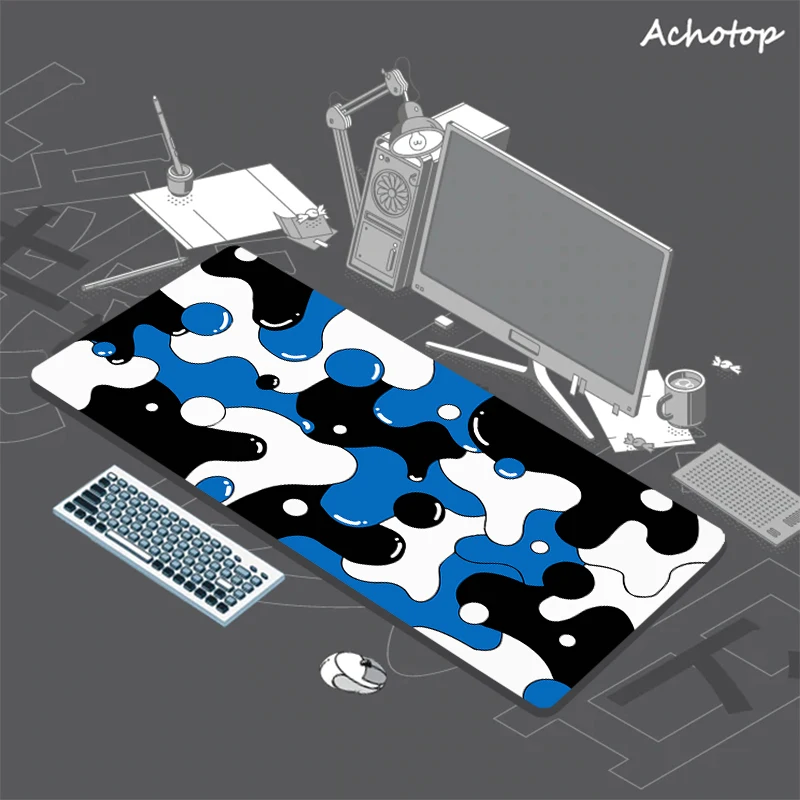 

Art Mouse Pad Liquid Anime Gamer 100x50cm 90X40cm XXL Gaming Accessories Varmilo Keyboard Computer Mousepad CS GO Desk Mat Pads