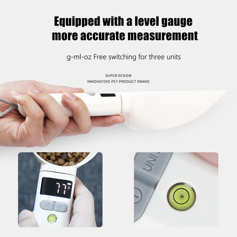 Portable LCD Digital Kitchen Scale Home Electronic Measuring Tool Pet Dog and Cat Digital Feeding Bowl Weighing Spoon 800g/1g electronic kitchen scale electronic scale