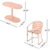Patio Bistro Set 3 Piece Outdoor, Retro Metal Bistro Table and Chairs Set of 2,Waterproof CafeTable Set for Indoor/Outdoor/Porch 2