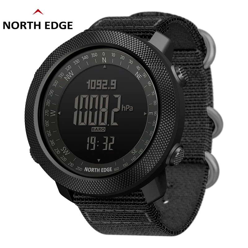 

NORTH EDGE Men's Sport Watch Digital Hours Running Swimming Military Army Watches Altimeter Barometer Compass Waterproof 50m