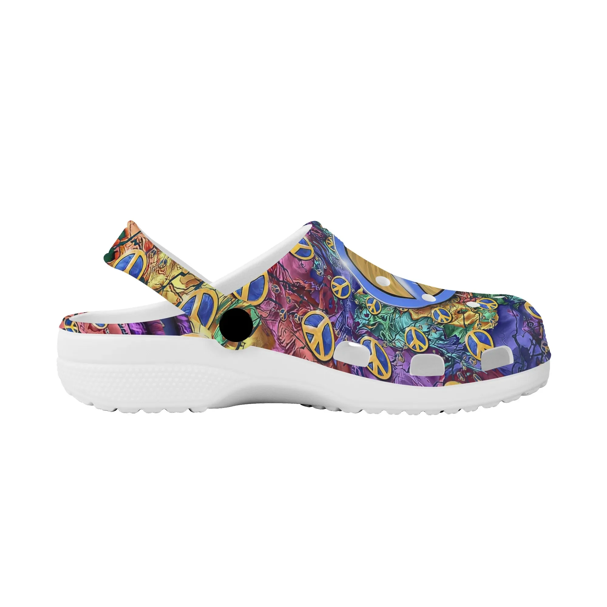 Peace And Love Print Designer Sandals Women Non-slip Lightweight Clogs Slippers Fashion Casual Flats Garden Shoes Female