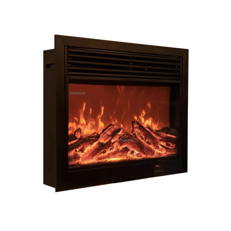 European Living Room Decorative Fireplace TV Cabinet Electronic Fireplaces Modern Indoor Background Wall Embedded Winter Heater