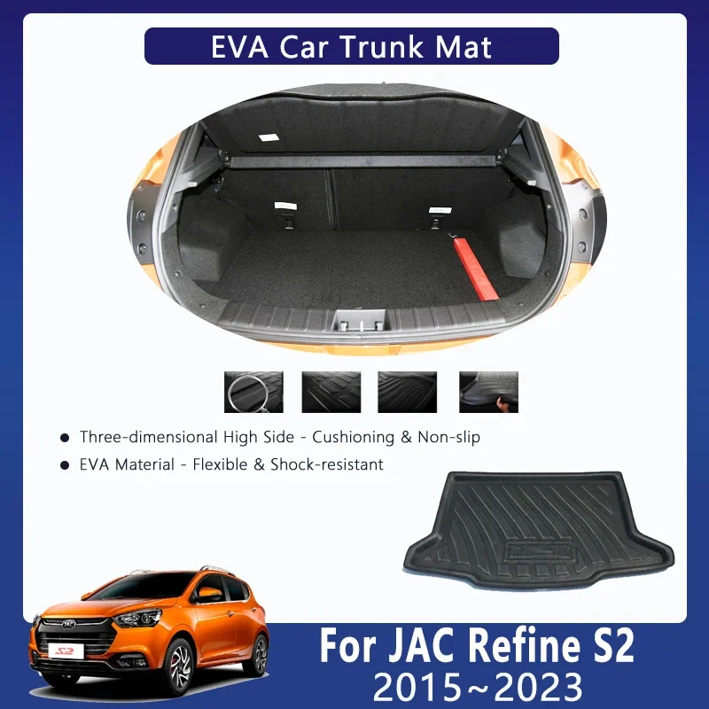 Автомобильный коврик для заднего багажника из ЭВА для JAC Refine S2 JS2 Sei 2 EV6S iEV7S iEV40 EVO3 2015 ~ 2023 роскошные аксессуары для багажника