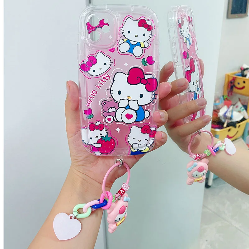 thumbnail image 1 of Kuromi Hello Kitty Tpu Case For Samsung S22 Ultra S23 S21 Plus Galaxy A54 A34 A14 A04 A23 A13 A50 A52 A32 A51 A11 A12 A20 Cover, 1 of 5