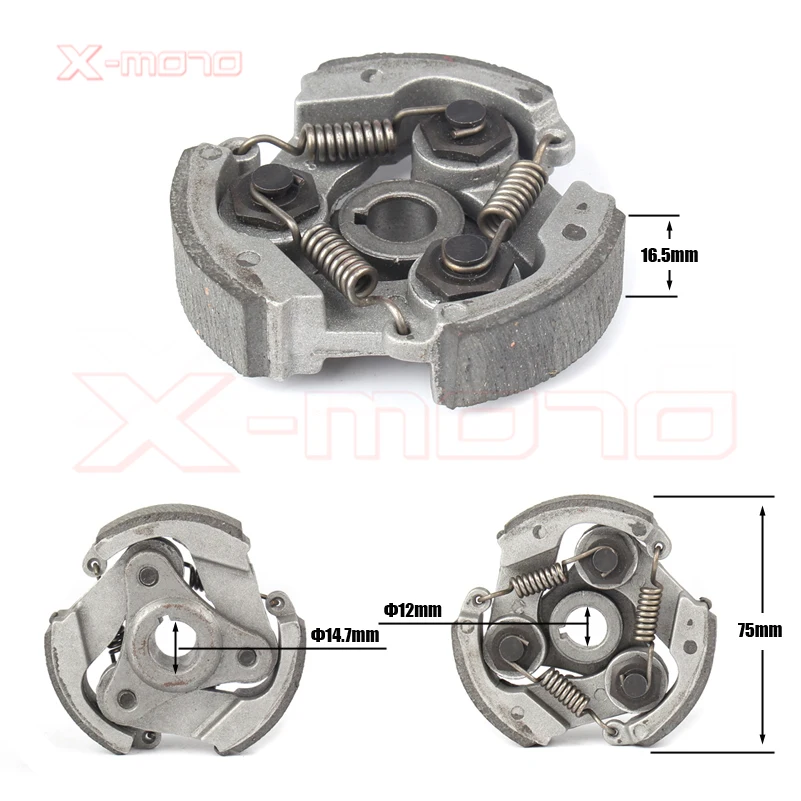 MOTOR Store Shoes 40-6/40-5/ for KTM50 Centrifugal Clutch Plate 49cc Mini Pocket Pit Quad ATV Dirt Ride Coffee motorcycle clutch spring set