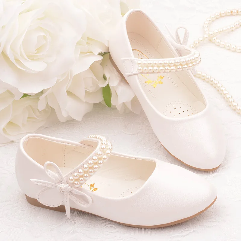 Girls Leather Shoes Spring Flat School Party Dress Boat