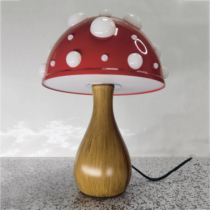 Amanita Mushroom Lamp with LED Tricolored Bulb AC or USB Warm Light Biomimetic Fly Agaric Desk Light for LivingroomBedside Hotel 5