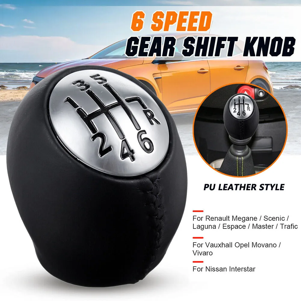 

Replacement 6Speed Gear Shift Knob For Megane For Scenic For Laguna For Espace For Master For Movano For Opel For Nissan