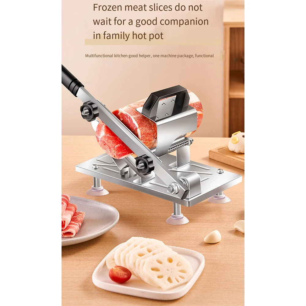Manual Frozen Meat Slicer Upgraded Stainless Steel Meat Slicer for Home Cooking of Hot Pot Shabu-shabu Barbecue meat grinder