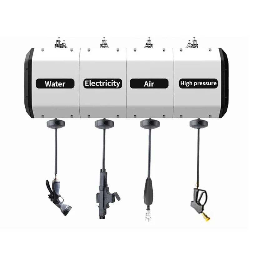 

New type shell box combined high pressure water foam electric hose reel drum for car washing