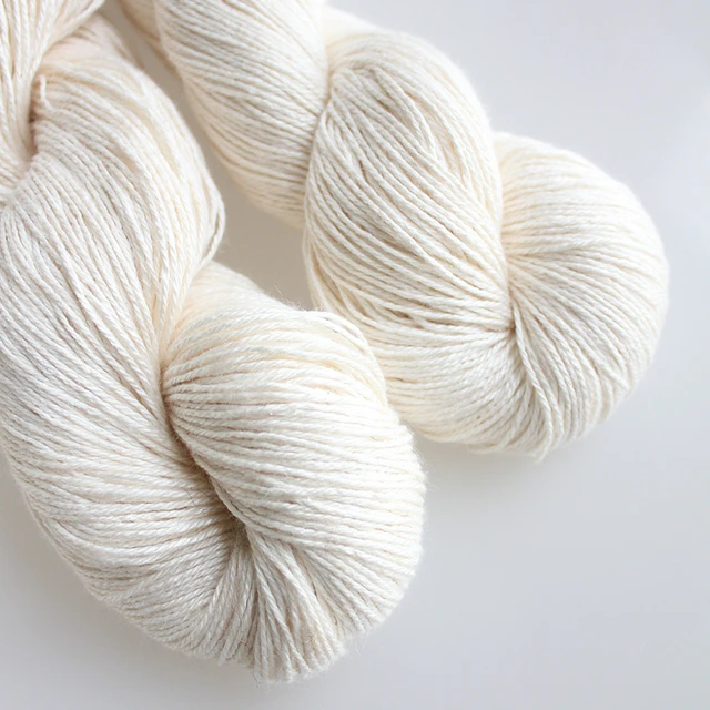 1 Piece 100g Silk Cotton DK Weight Undyed Yarn Base Blank Natural