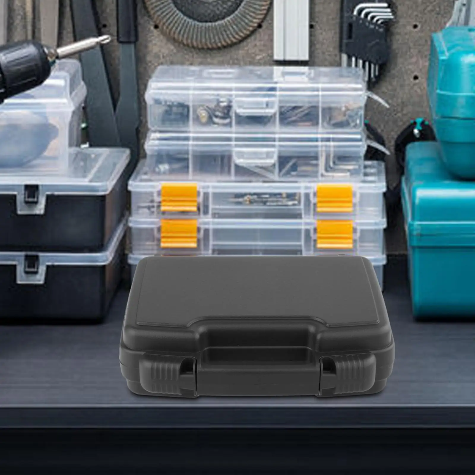 Multifunction Protective Instrument Tool Box Waterproof Sealed Tool Case DIY Compartment for Power Outdoor Workplace