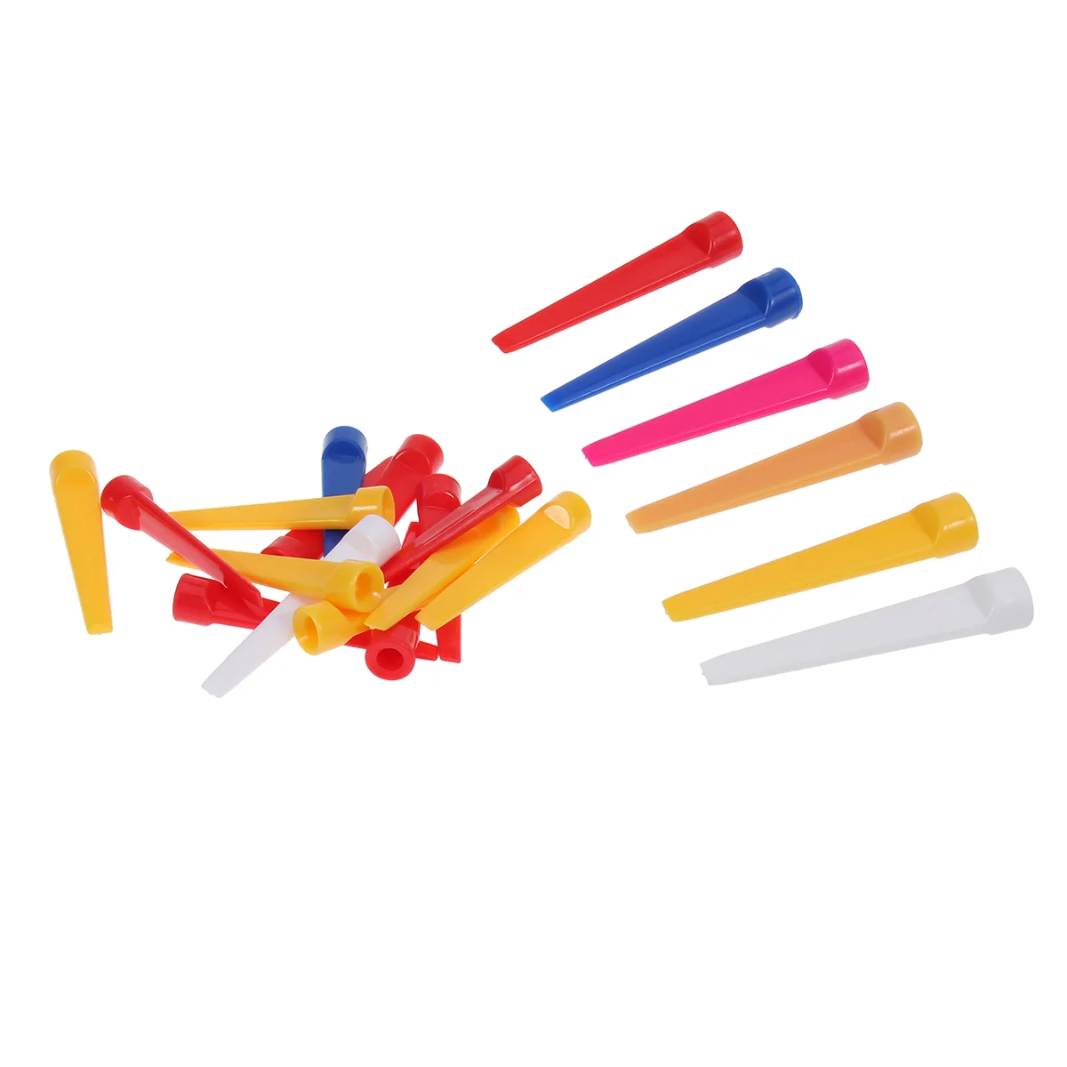 50 Pcs Golf Tee Height Adjustable Tee Height Adjustable Accessories Holder Sports Fan Tees Unbreakable Soccer Agility Poles