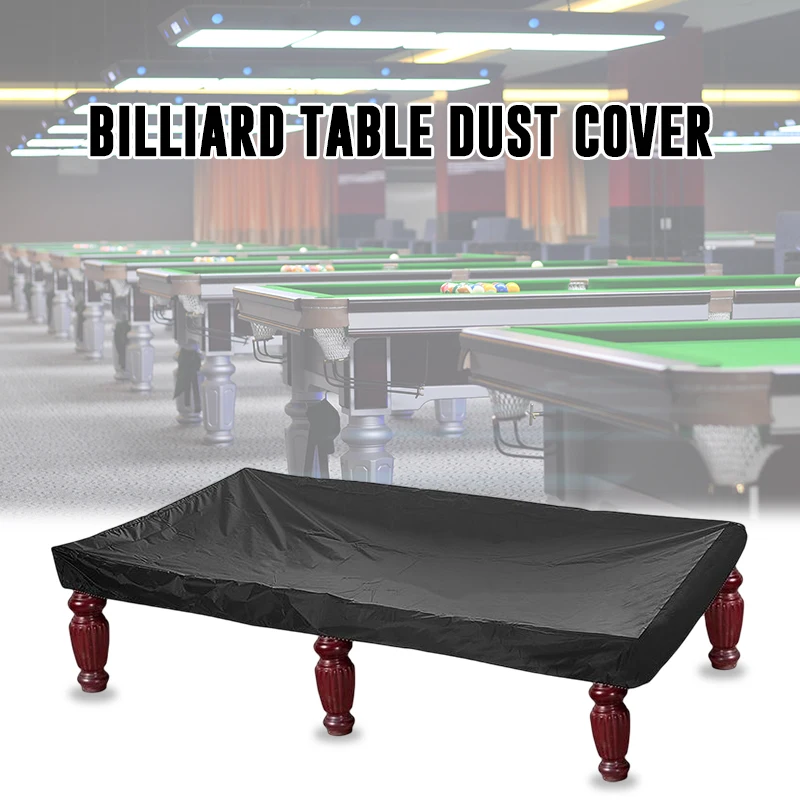 Heavy Duty Waterproof Billiard Table Dust Cover Protector Furniture Cover Black Snooker & Billiard Accessories