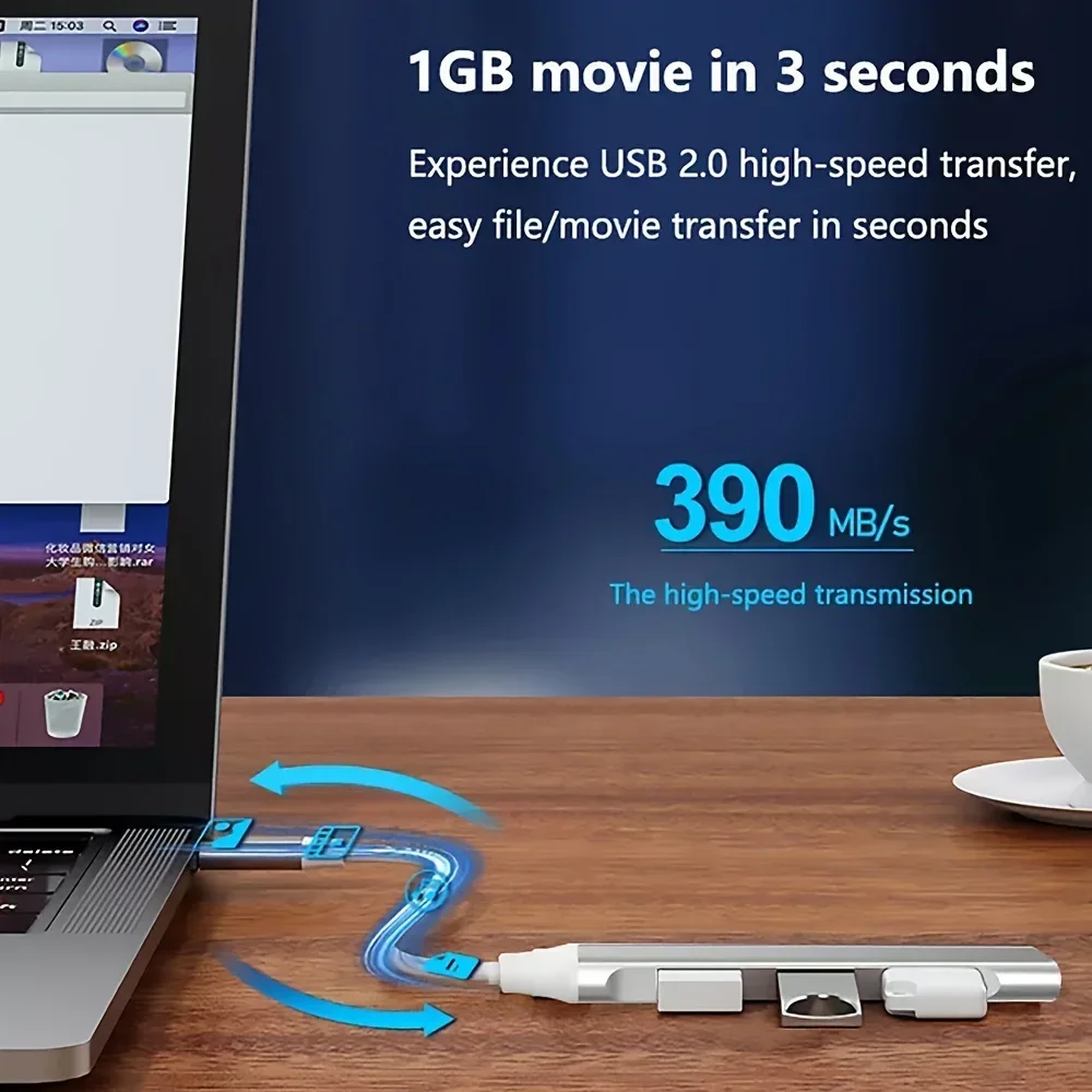 4-in-1 타입 C USB 허브 USB 3.0 멀티 포트 스플리터 OTG 어댑터 5Gbps 고속 맥북 프로 에어 PC 노트북 삼성 노트북용