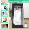 Portable Sauna Box Tent 3L 1100W Home Spa Full Body Detox Foot Massager LED Light Control Rust-proof Stainless Steel Steam 4