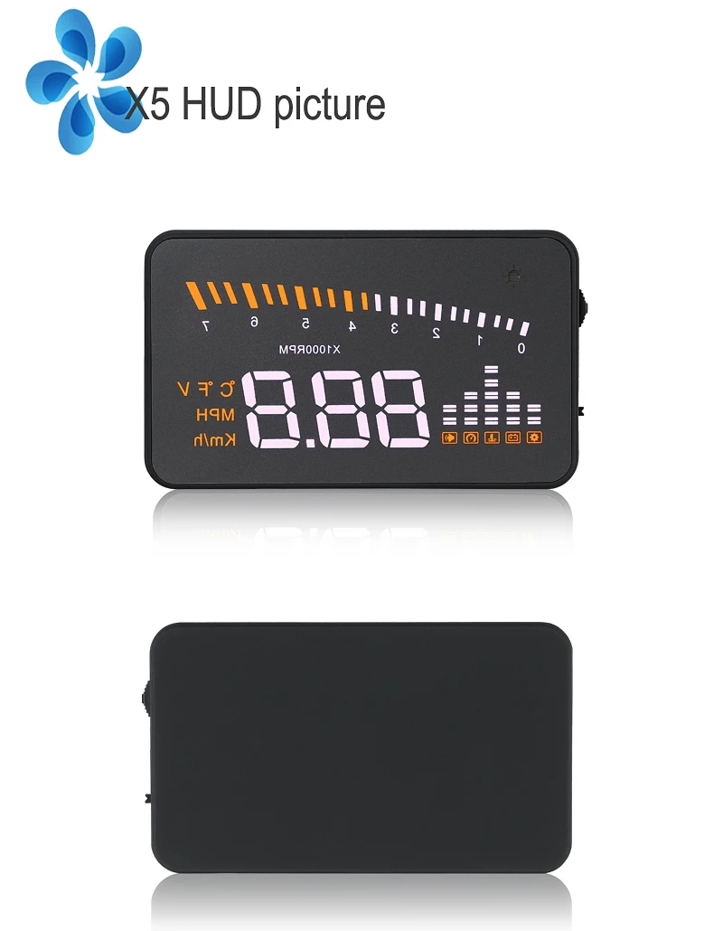 LEEPEE OBD2 II ̽   Ʈ KM/h MPH ڵ hud   ÷ X5 3  ڵ ӵ GPS ӵ