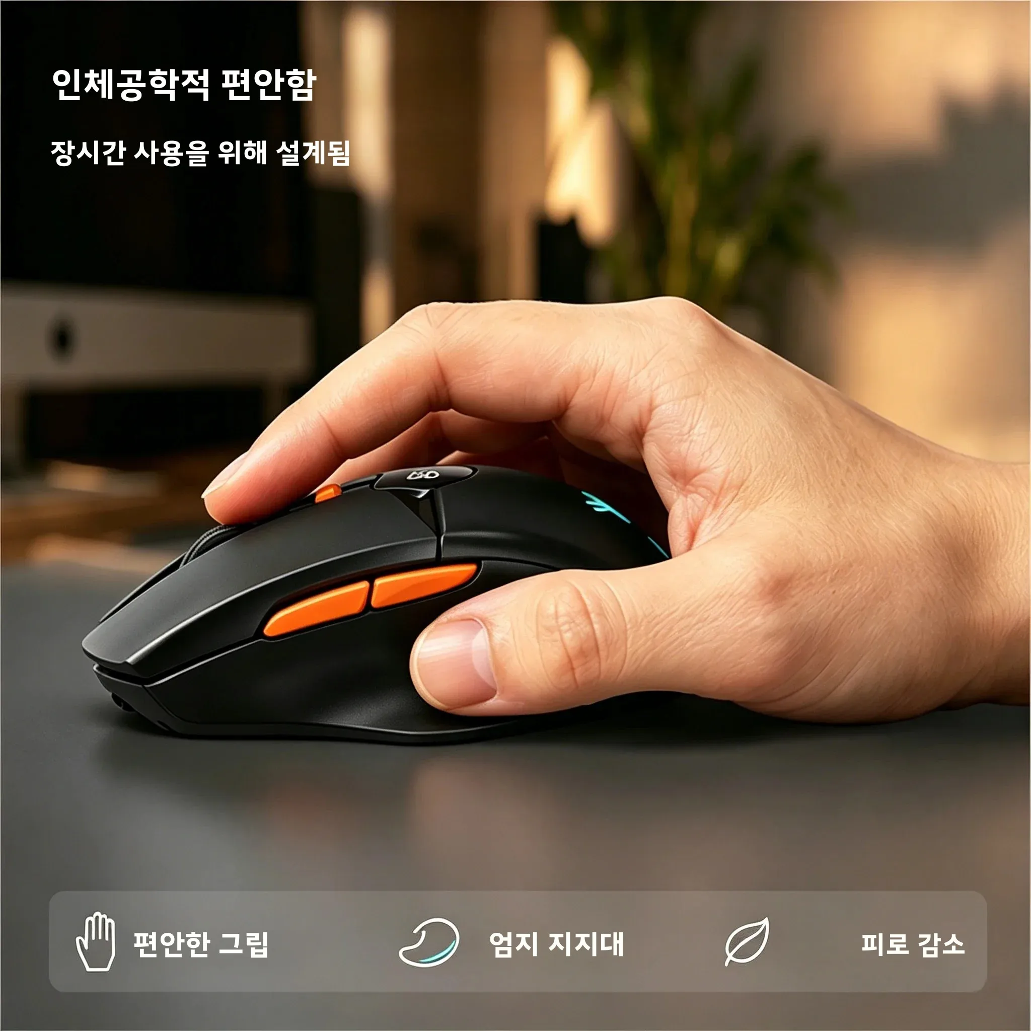 트리모드 무선 마우스 블루투스 2.4G 충전식 RGB 사무용 마우스 (노트북 PC용 LED 디스플레이 포함)