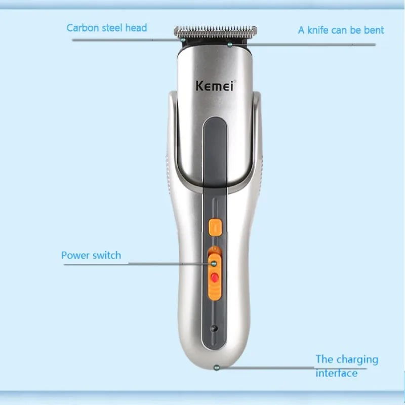 Kemei KM-680A All-in-One Men's Groom Set Nose Ear Clipper Kit Beard Knife Nose Epilator Sideburn Shaver Body Hair Shaver 6