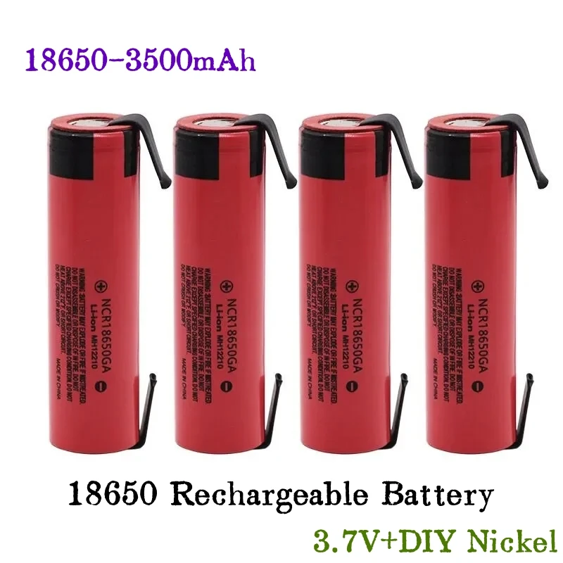 

Newly Upgraded NCR18650 30A Discharge 3.7V 3500mAh 18650 Rechargeable Battery Screwdriver Flashlight Lithium Battery+DIYNickel