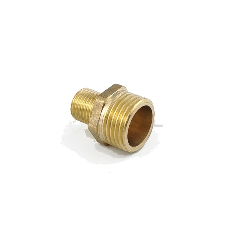 Brass Hex Nipple Coupler Fittings Male Thread Adapter Connector Reducing Joint 1/8 1/4 3/8 1/2 BSP Water Oil Gas Pipe fitting
