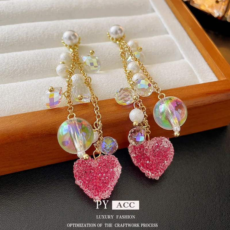 

Серебряные серьги-кисточки с жемчужинами и кристаллами