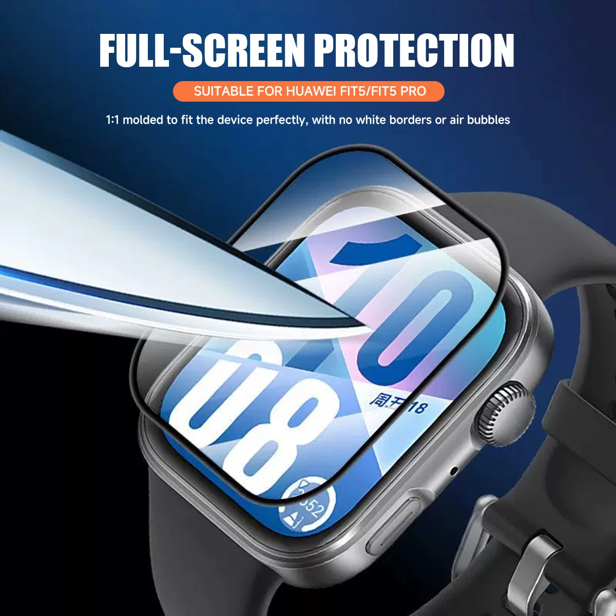 Ultra-HD 3D Curved Screen Protector for Smartwatches – Full Coverage Protective Film