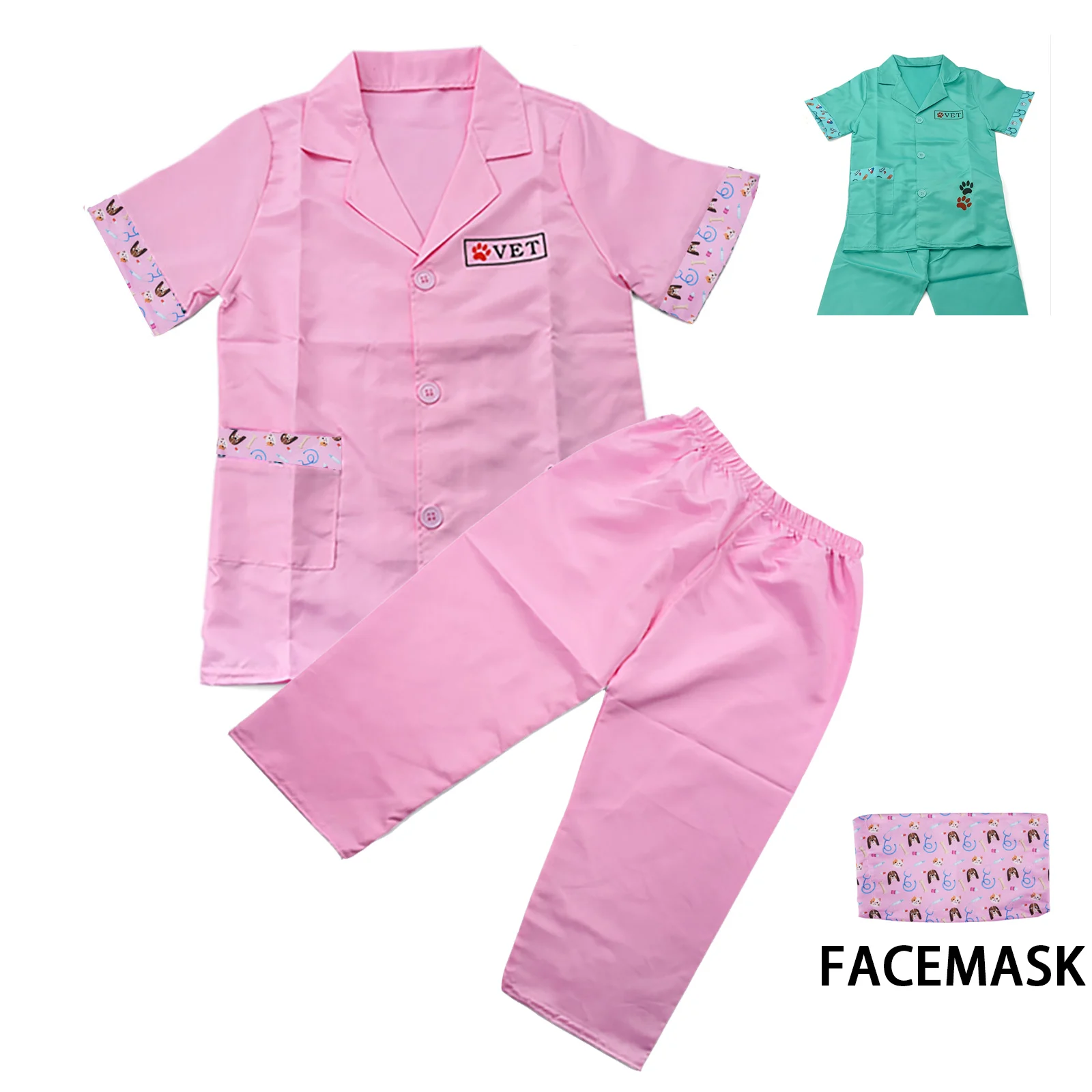 Halloween Costume Doctor Veterinarian Role Play Costume Set Kids Pet Vet Doctor Pretend Play Dress Up