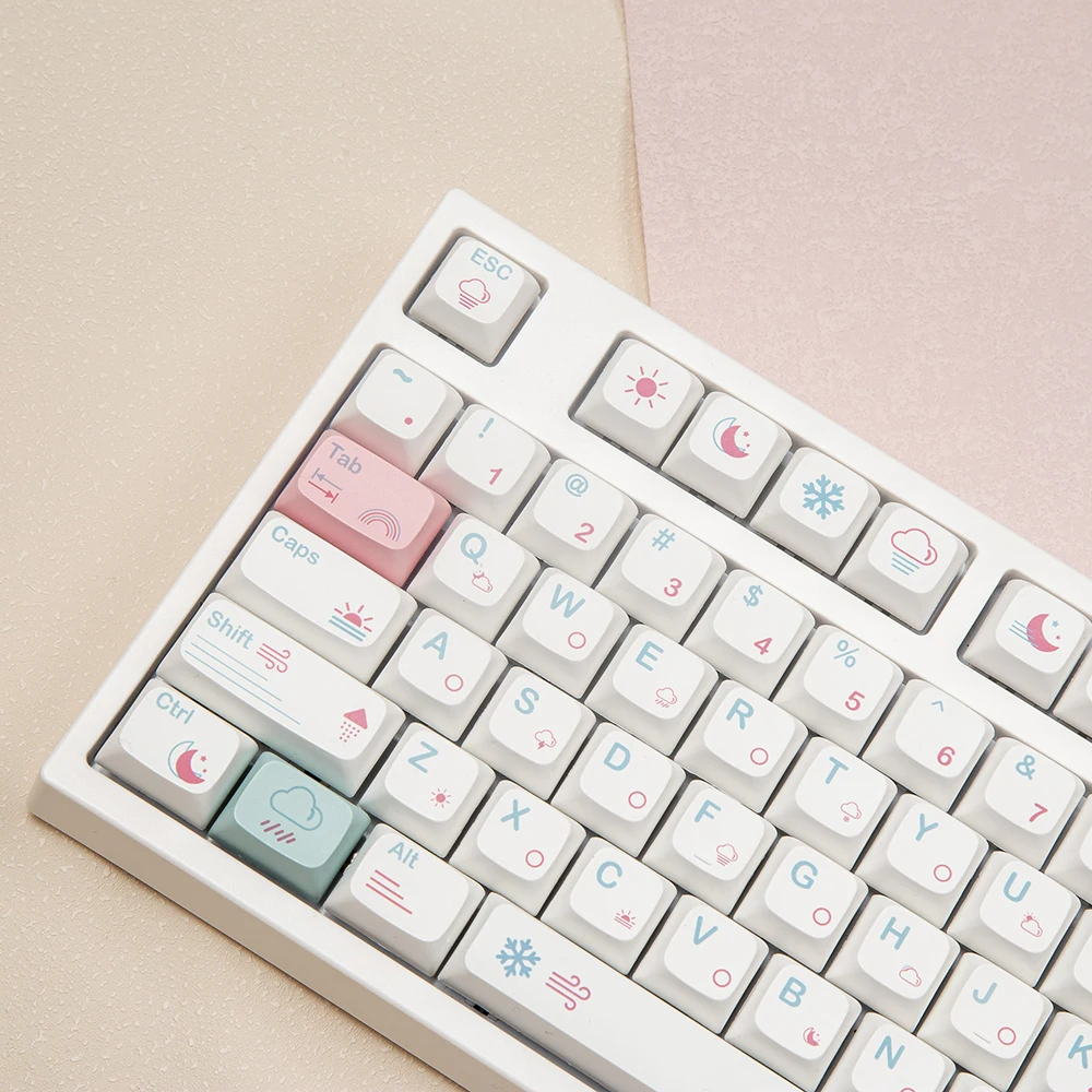 Набор колпачков для клавиш в минималистичном стиле 132 XDA Profile PBT колпачки с
