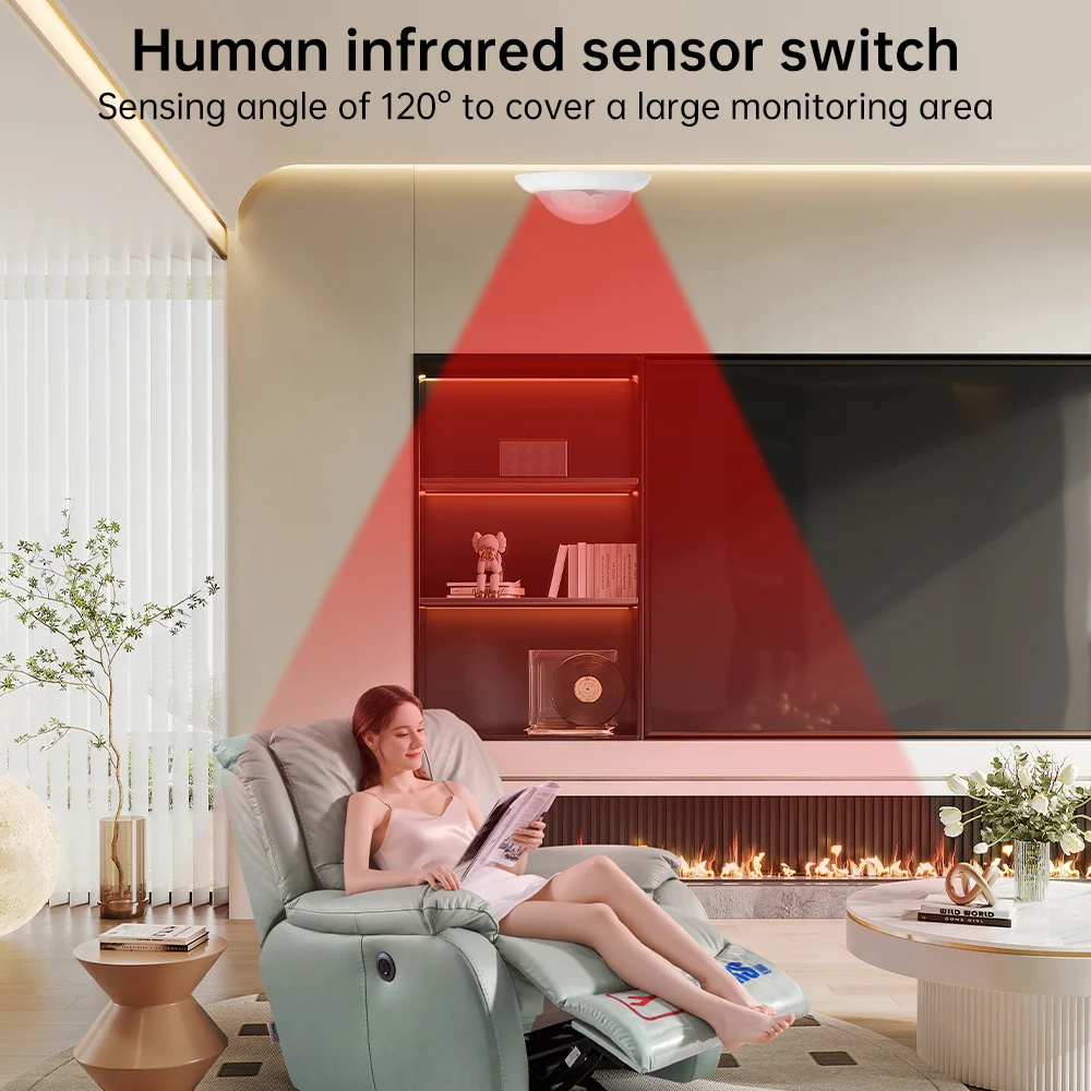 AC110-240V Nicht einstellbare Verzögerung eingebetteter menschlicher Infrarot-Sensorschalter mit Lichtsteuerfunktion – Detail 4