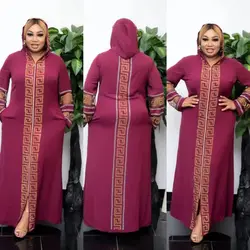 African mom fashion hooded robe Islamic style artificial stone decoration quality luxury