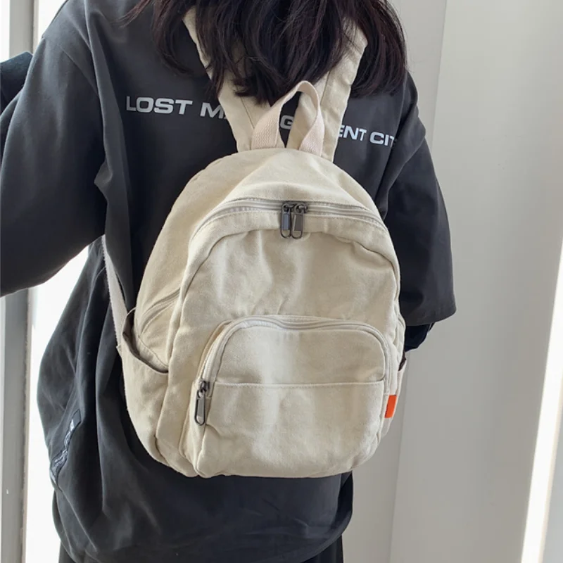 

Canvas Women Small Backpack Vintage Feminina School Mini Backpack Women Bagpack Female Solid Girl Mochilas маленький рюкзак