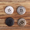 6pcs MUKU 2024 New Metal Series Thin 4 Hole Zinc Alloy Metal Buttons For Clothing High Quality Shiny Silver Matte Black Vintage 3