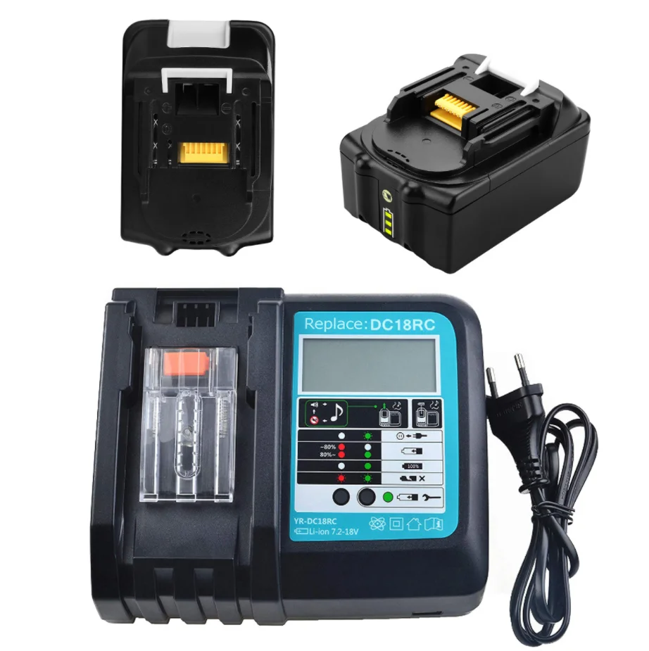 DC18RCT Li-ion Battery Charger For Makita 18V 14.4V BL1830 Bl1430 DC18RC DC18RA Power tool 3A Charging Current EU plug battery charger,battery charger adapter