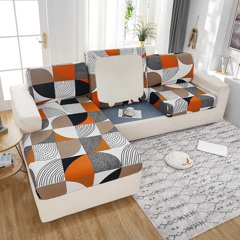 Elastic Sofa Seat Cushion Cover for Living Room Couch Cover Sofa Slipcover Armchair Seat Case Corner L-shape Washable Removable 5
