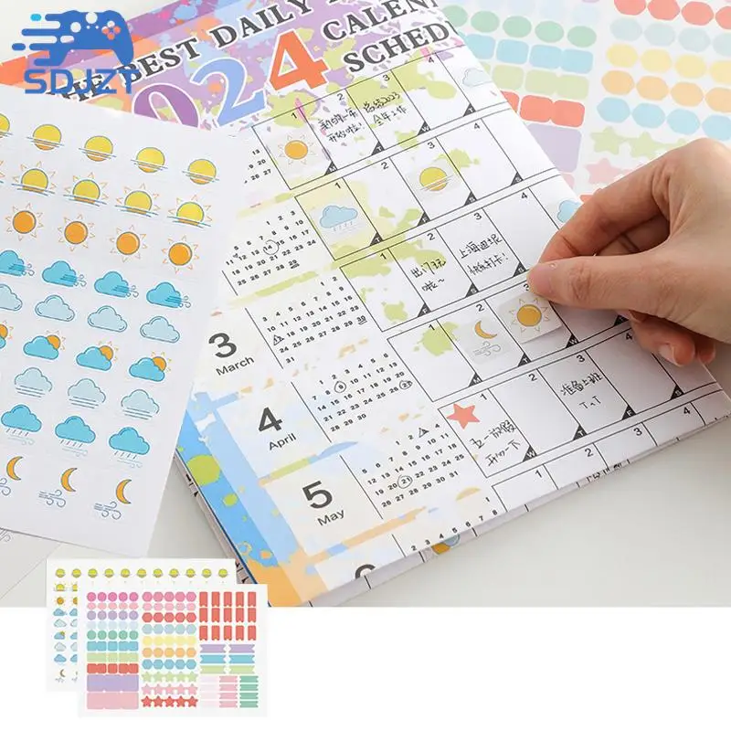 

2024 Wall Hanging Calendar Kawaii Yearly Planner Sheet Memo Pad To Do List Agenda Schedule Organizer Check List Home Office