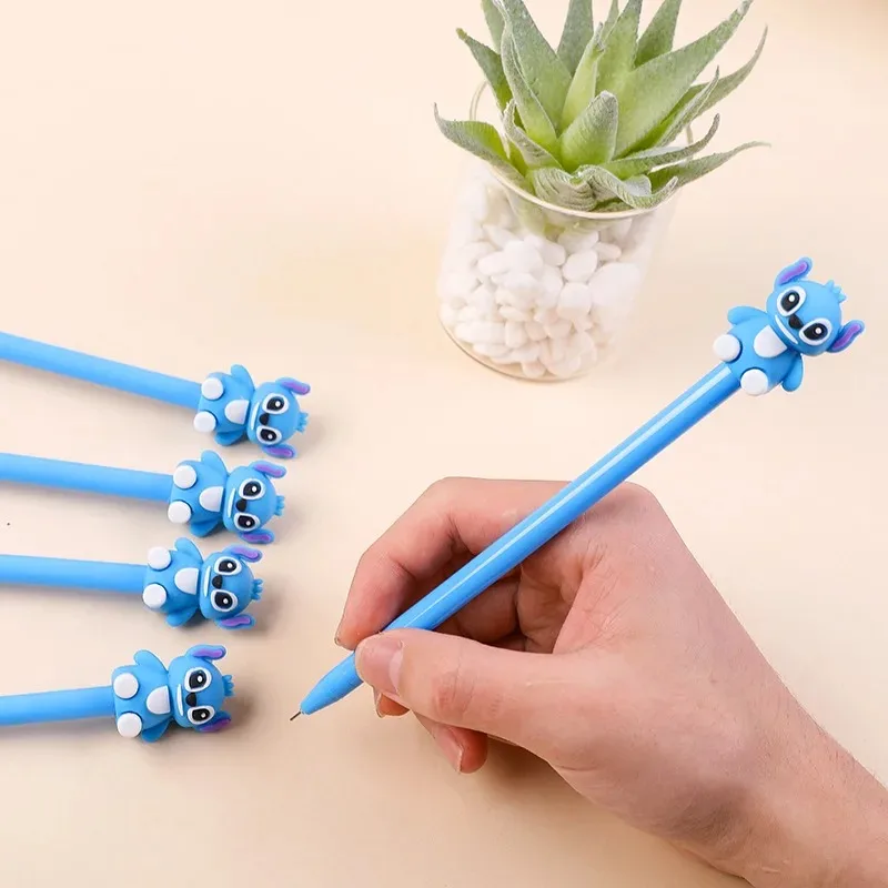 10pcs Lilo & Stitch Anime Figure Gel Pen Cute Disney Stationery Signature Pen School Supplies Office Tools Children's Toys Gifts